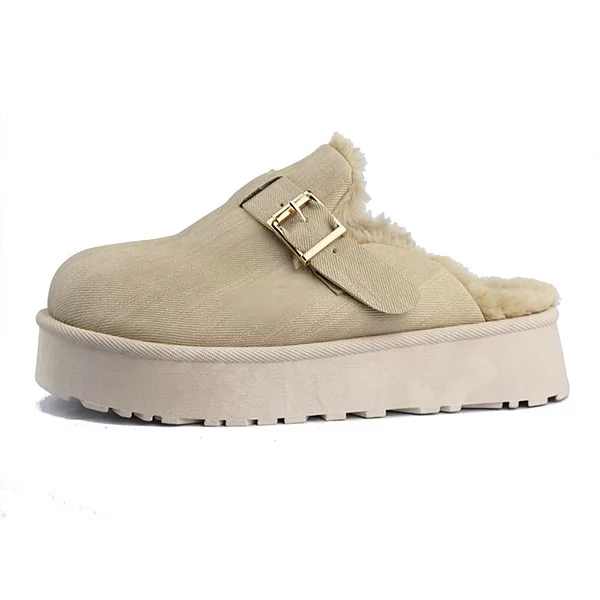  pantoufle compensée pour femme  0190 beige ..........    miniature